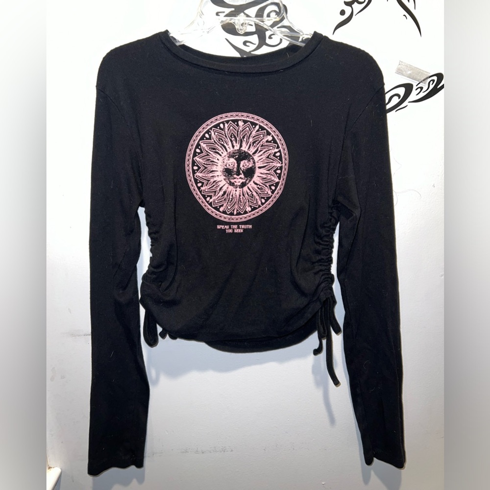 Runched Long Sleeve Tee